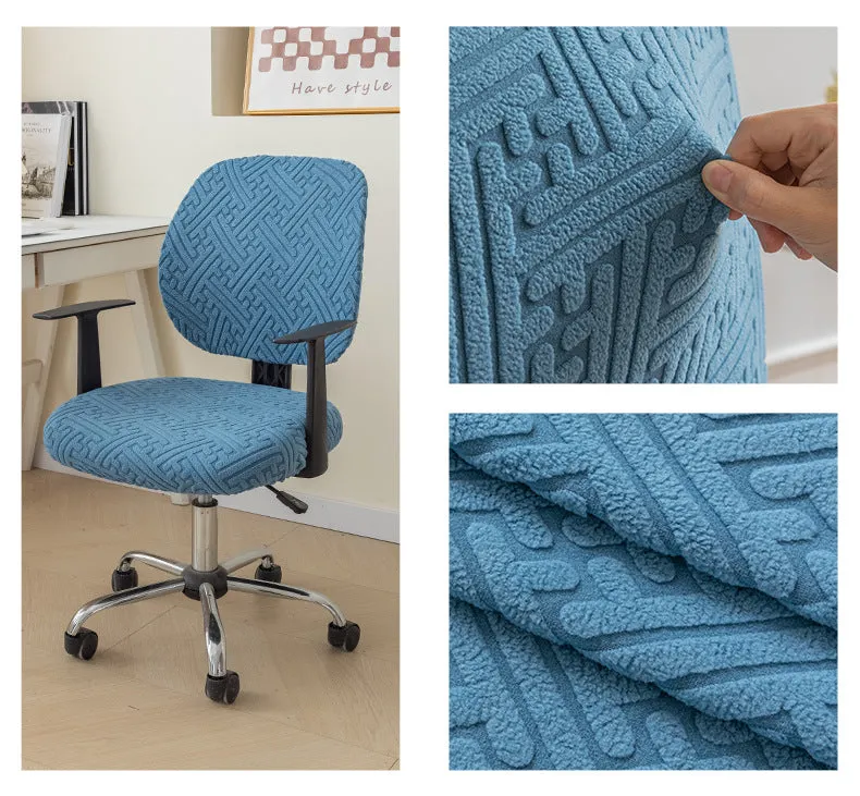 2 Piece Stretchable Universal Computer Chair Seat Cover