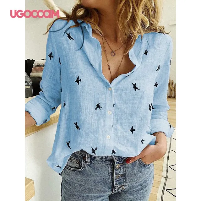 2021 Women's  Long Sleeve Blouse Sizes S - 5XL