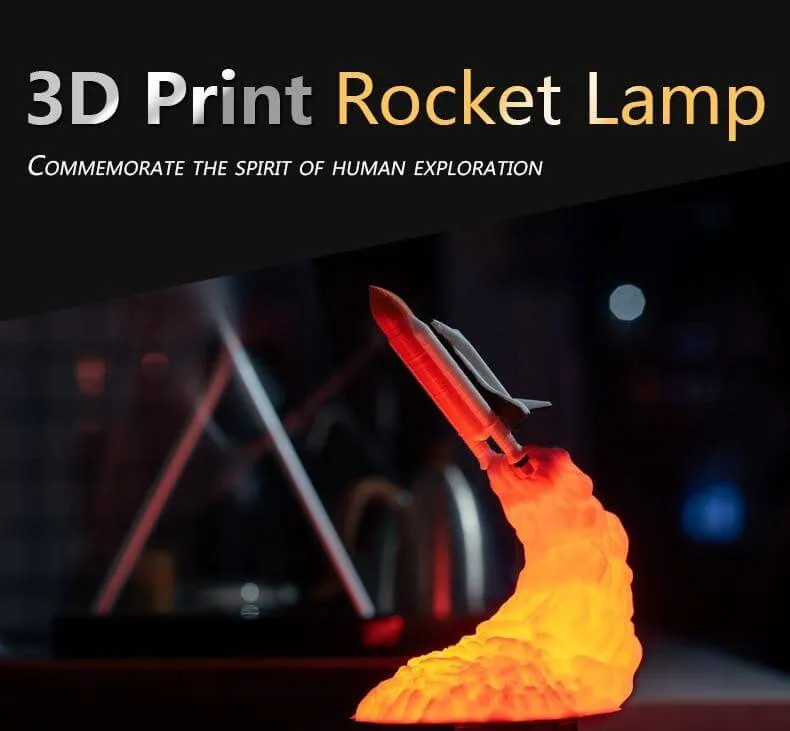 3D Print Space Shuttle Night  Lamp