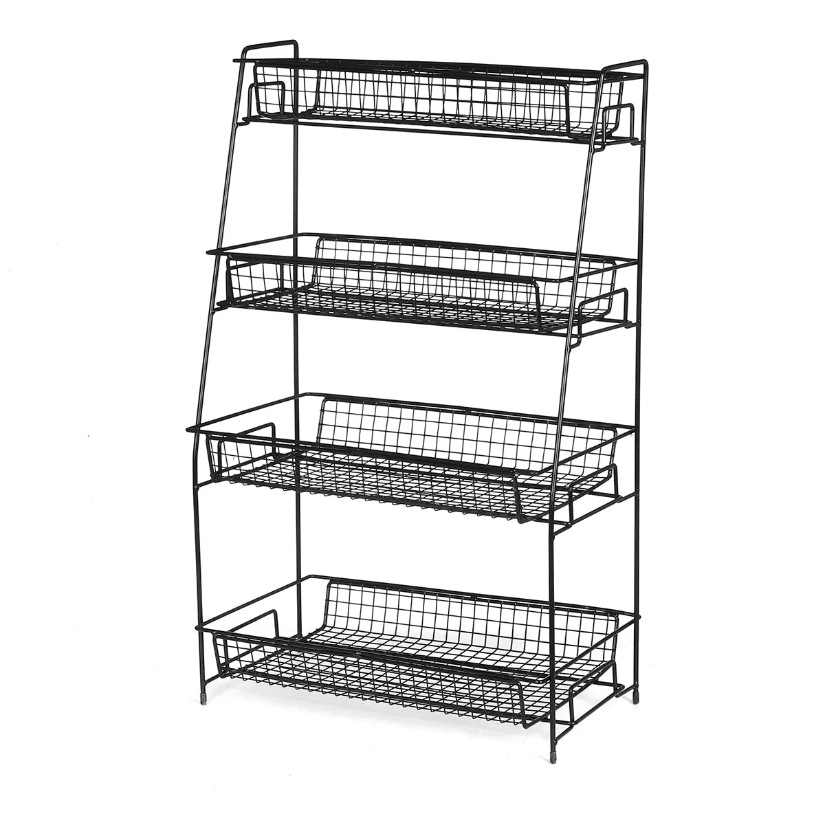 4 Tier Desktop Cosmetic Storage Rack-White