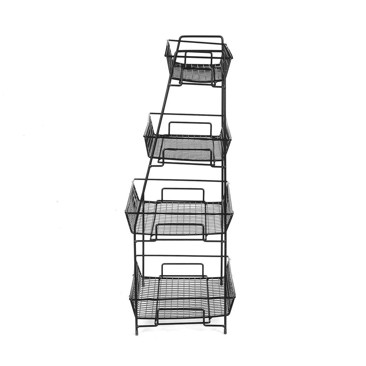 4 Tier Desktop Cosmetic Storage Rack-White