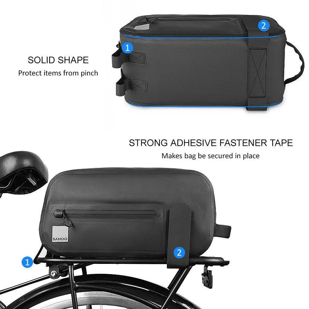 7L Multifunctional Bicycle Bike Rear Seat Trunk Bag Large Capacity Rear Panniers Bag Reflective Rear Saddle Bag MTB Road Bike Bag Waterproof Bicycle Storage Bag Hand Bag Bike Accessories