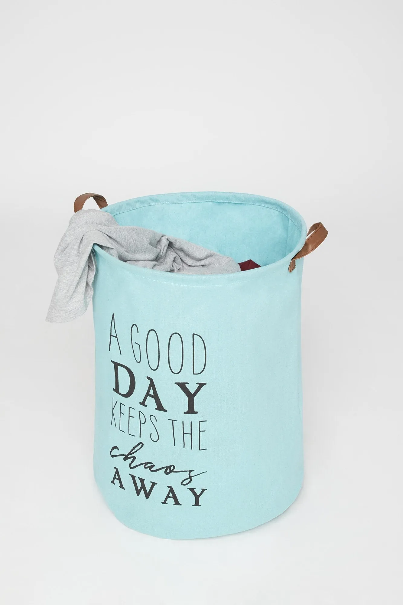 A Good Day Keeps Chaos Away Canvas Laundry Hamper