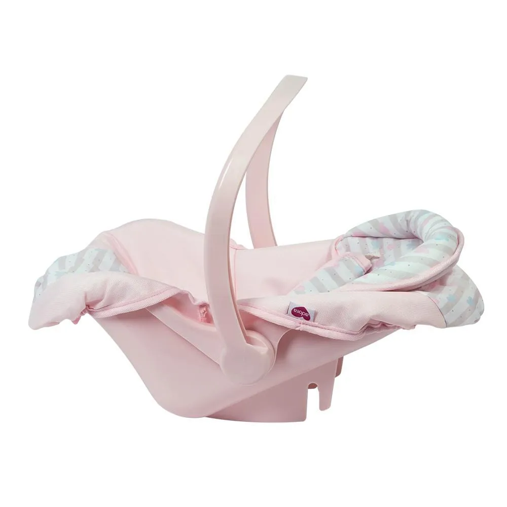 Adora Baby Doll Car Seat Carrier - Pastel Pink Hearts