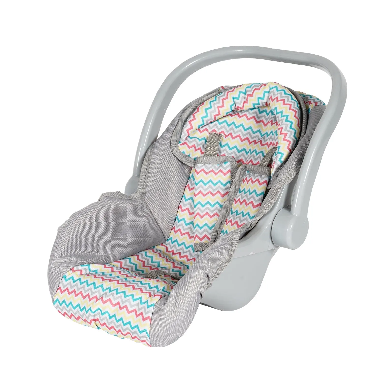 Adora Baby Doll Car Seat Carrier - Rainbow Zig Zag