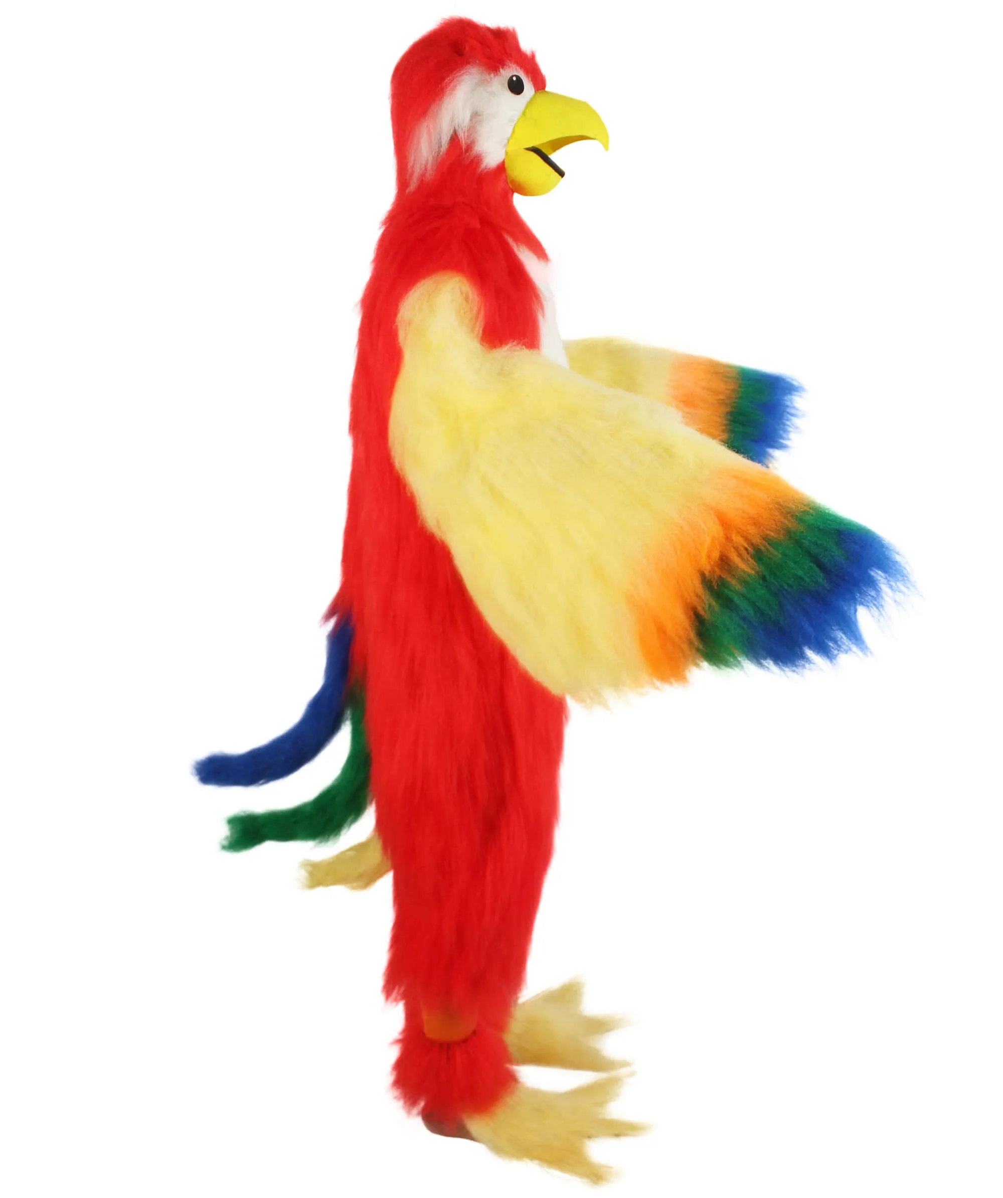 Adult Unisex Furry Colorful Tucan Fur Suit Costume With Face Mask