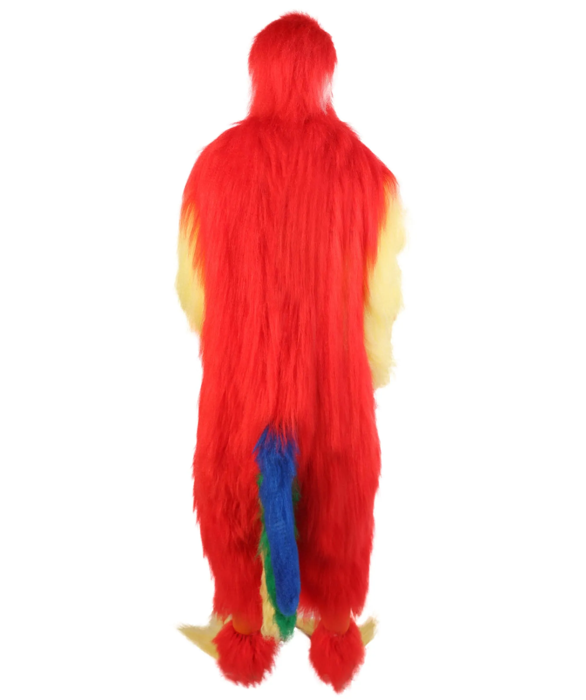 Adult Unisex Furry Colorful Tucan Fur Suit Costume With Face Mask