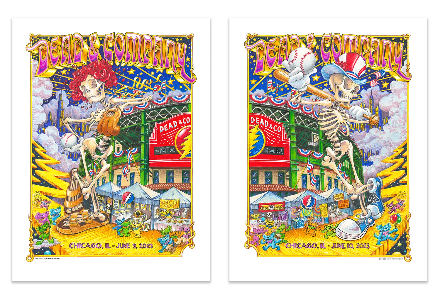 AJ Masthay "Dead & Company - Wrigley Field - Night #1 & #2" SET