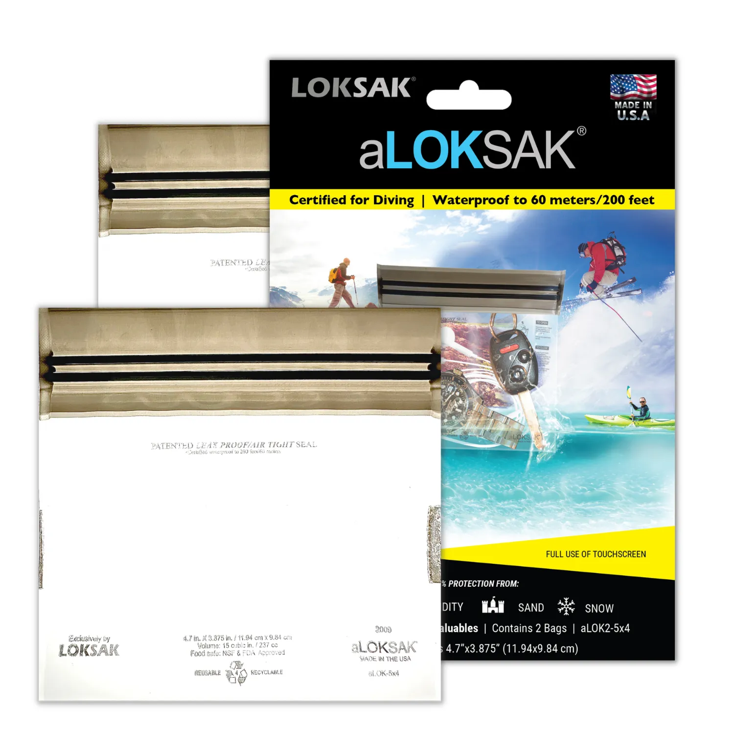 aLOKSAK Element Proof Bag 5" X 4" (2 Pack)