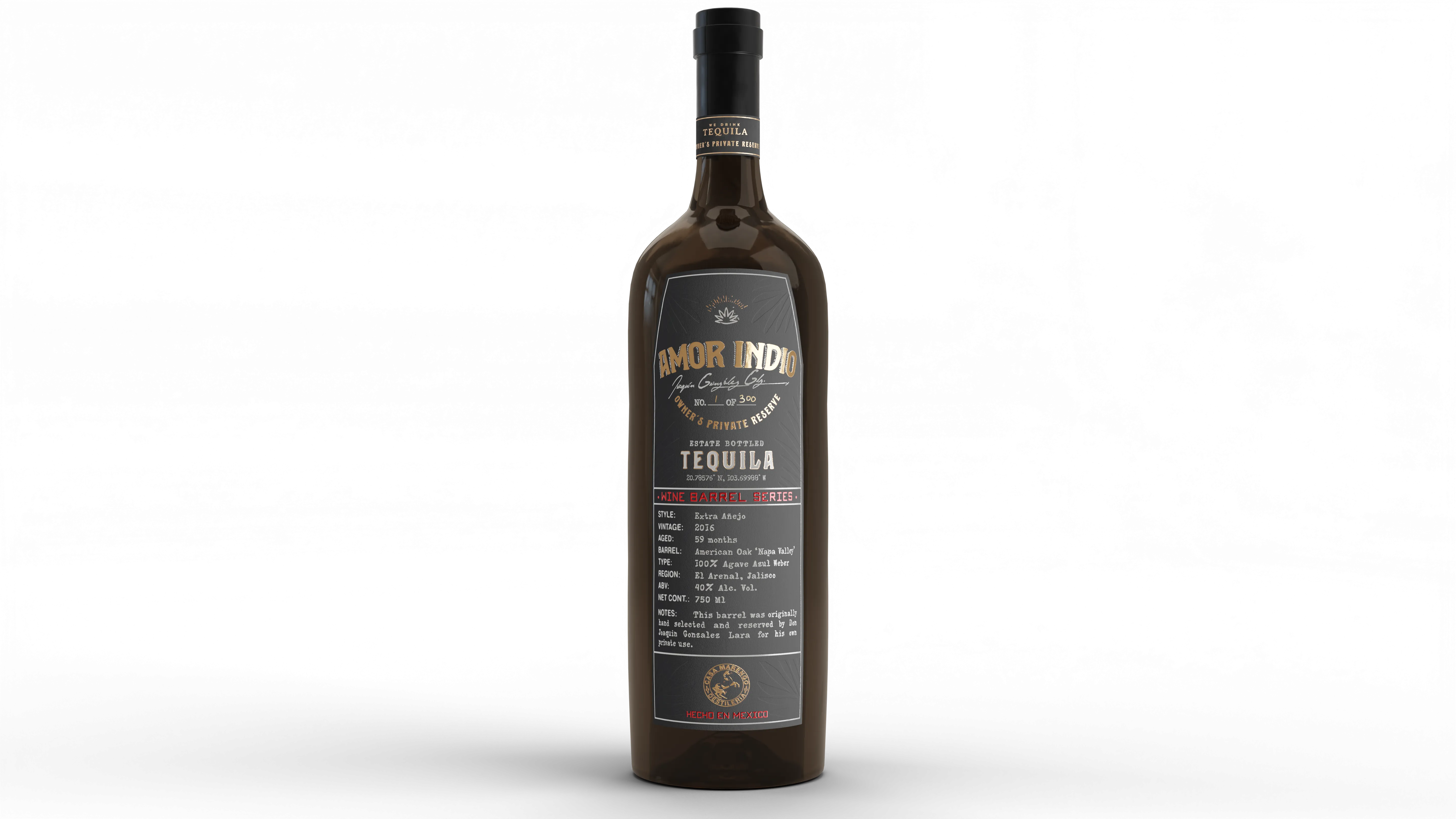 Amor Indio Owner’s Private Reserve - Wine Barrel Series Extra Añejo