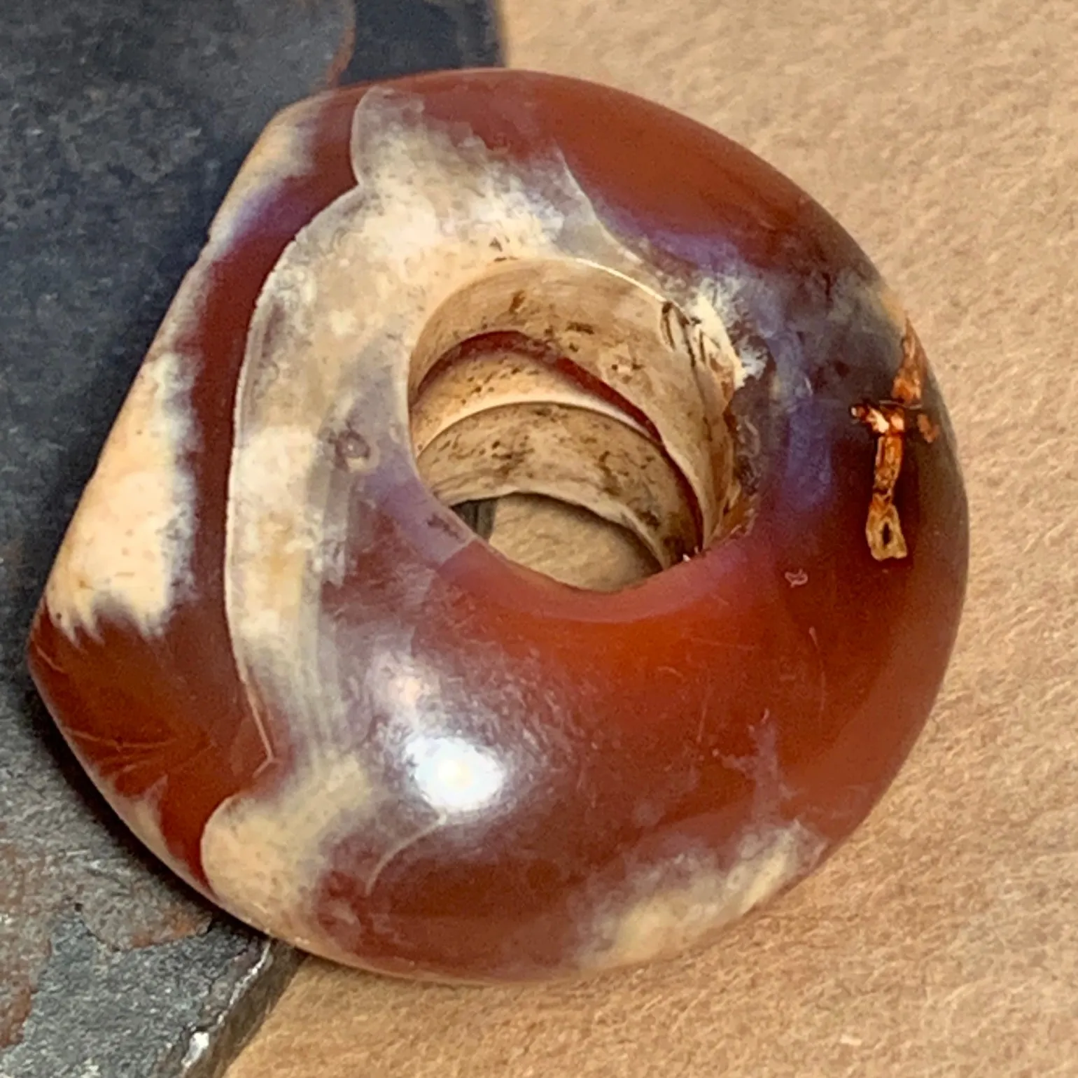 Ancient Afghan Seal,  Carnelian Pendant