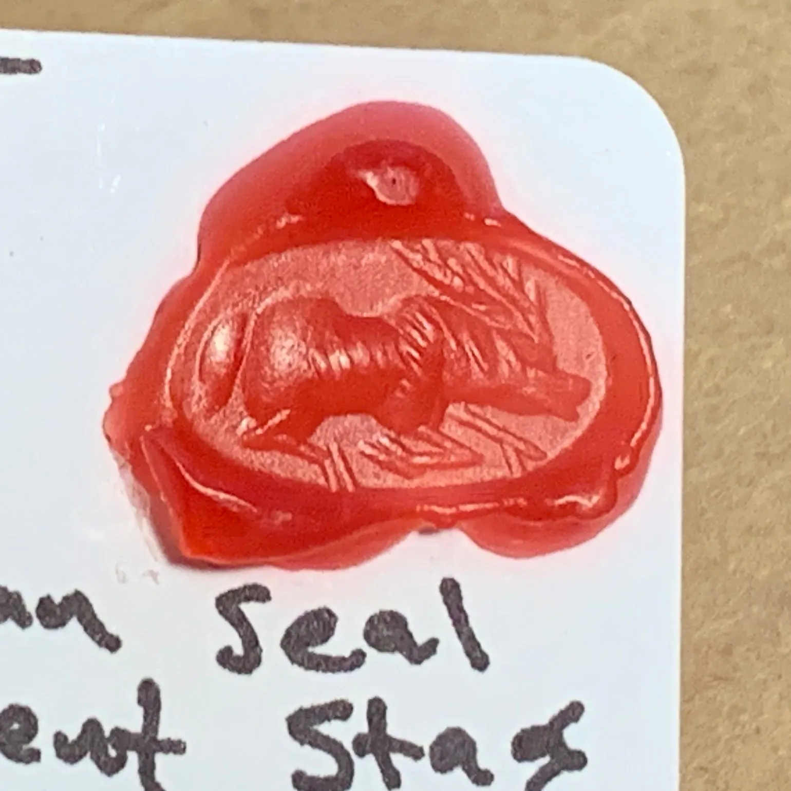 Ancient Afghan Seal,  Carnelian Pendant