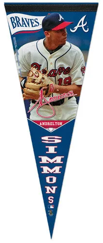 Andrelton Simmons "Signature" Atlanta Braves Premium Felt Collector's Pennant - Wincraft 2013