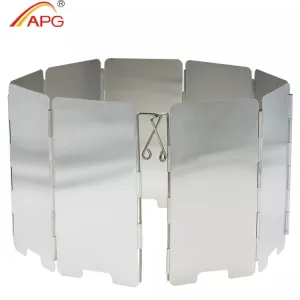 APG 9 plates outdoor Foldable Camping Stove Windshield Cookout Windbreak