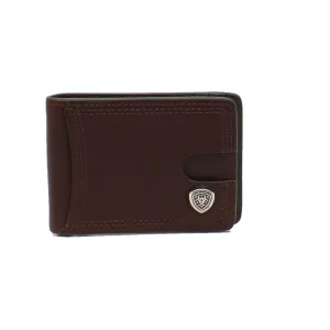 Ariat Shield Concho Brown Bifold/ Money Clip Wallet A3545102