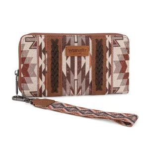 Aztec Canvas Wallet - Brown