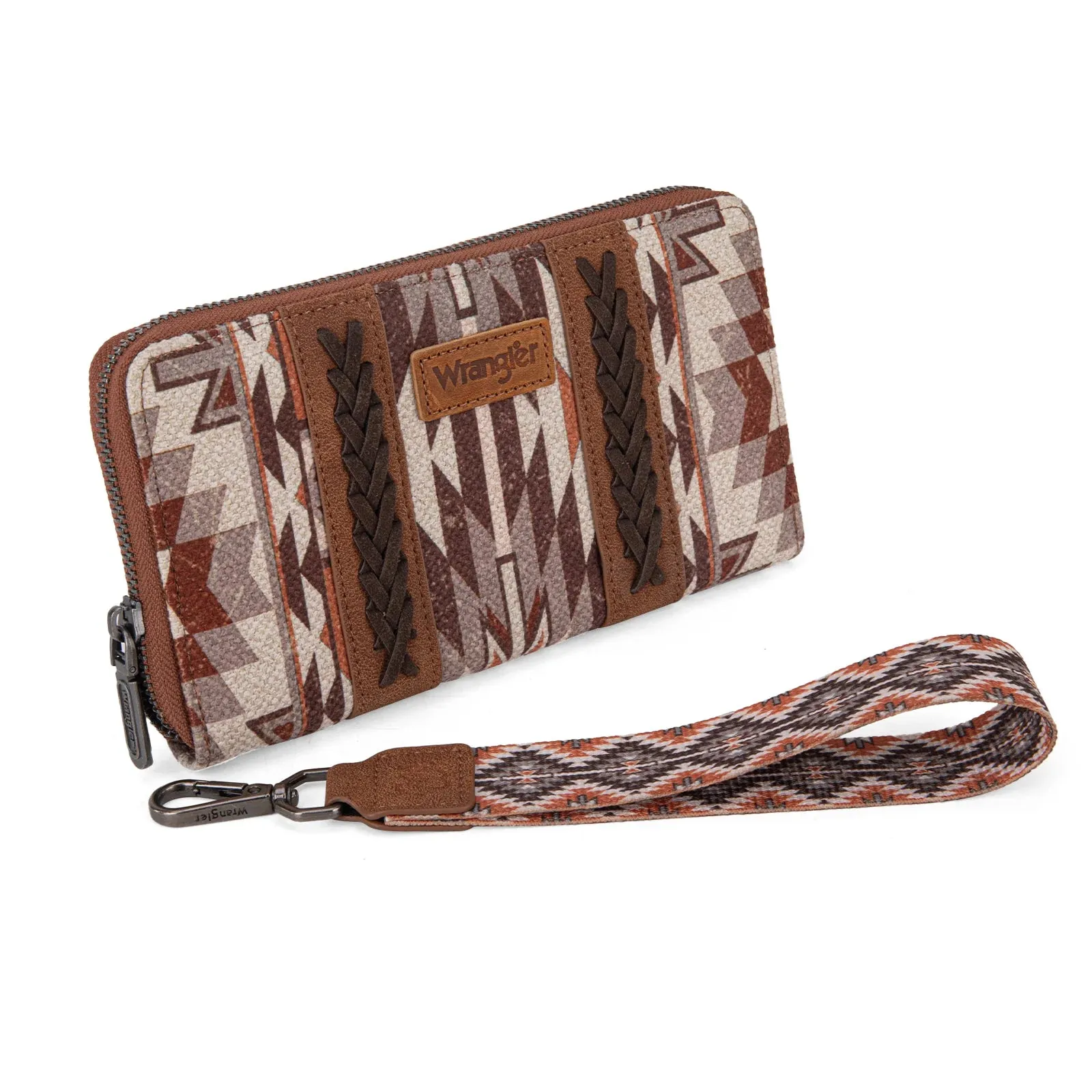 Aztec Canvas Wallet - Brown