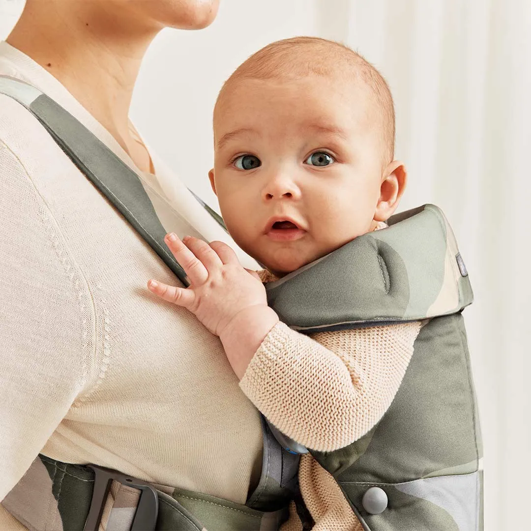 BabyBjörn Mini Baby Carrier - Khaki/Green Print - Cotton