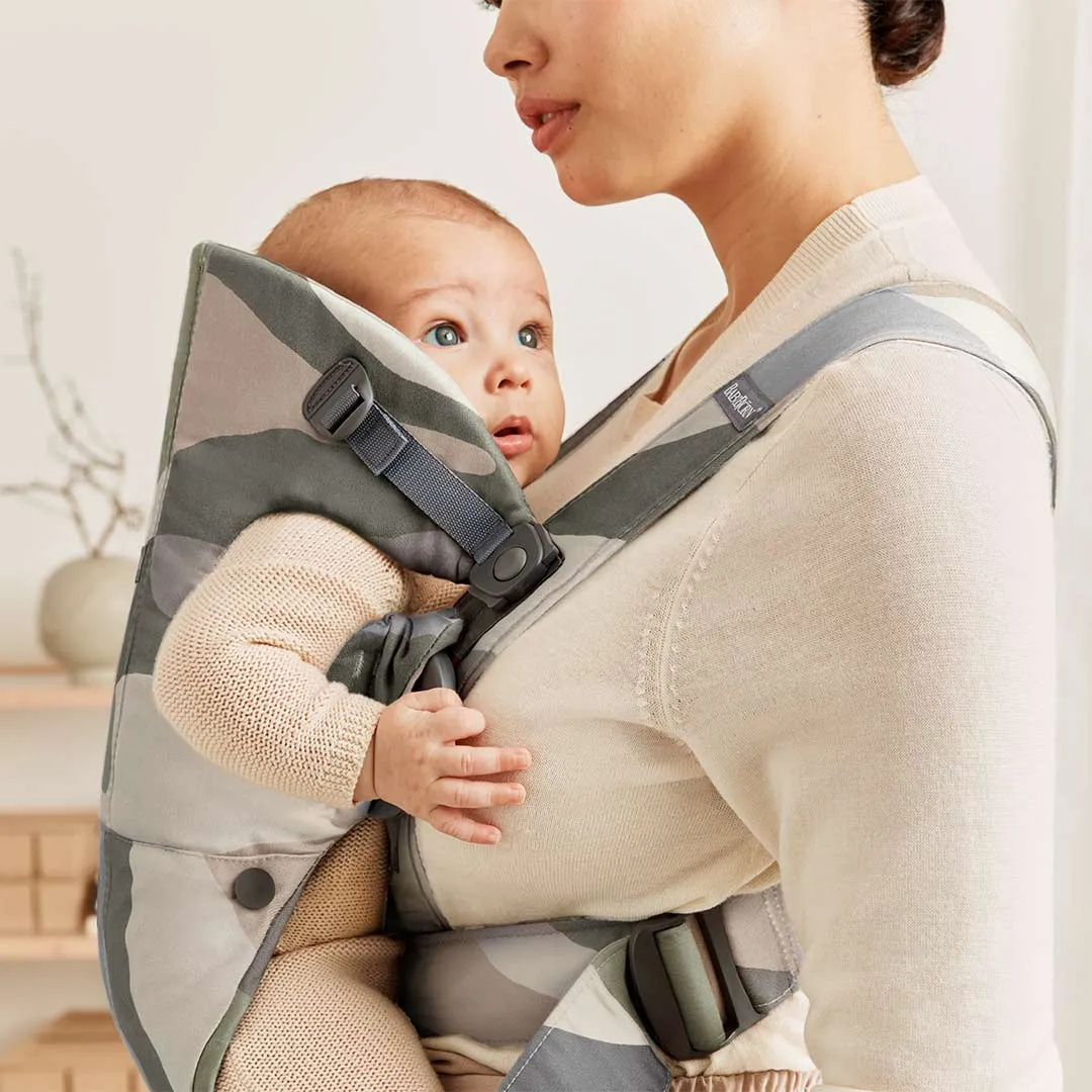 BabyBjörn Mini Baby Carrier - Khaki/Green Print - Cotton