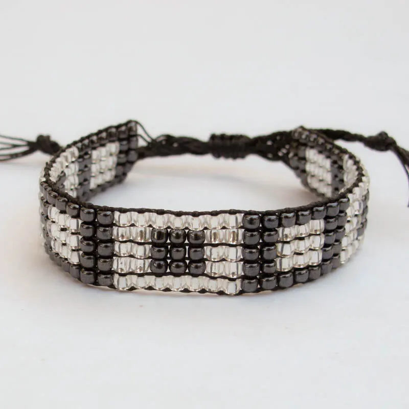 Bead-Woven Bracelet with Adjustable Clasp #4