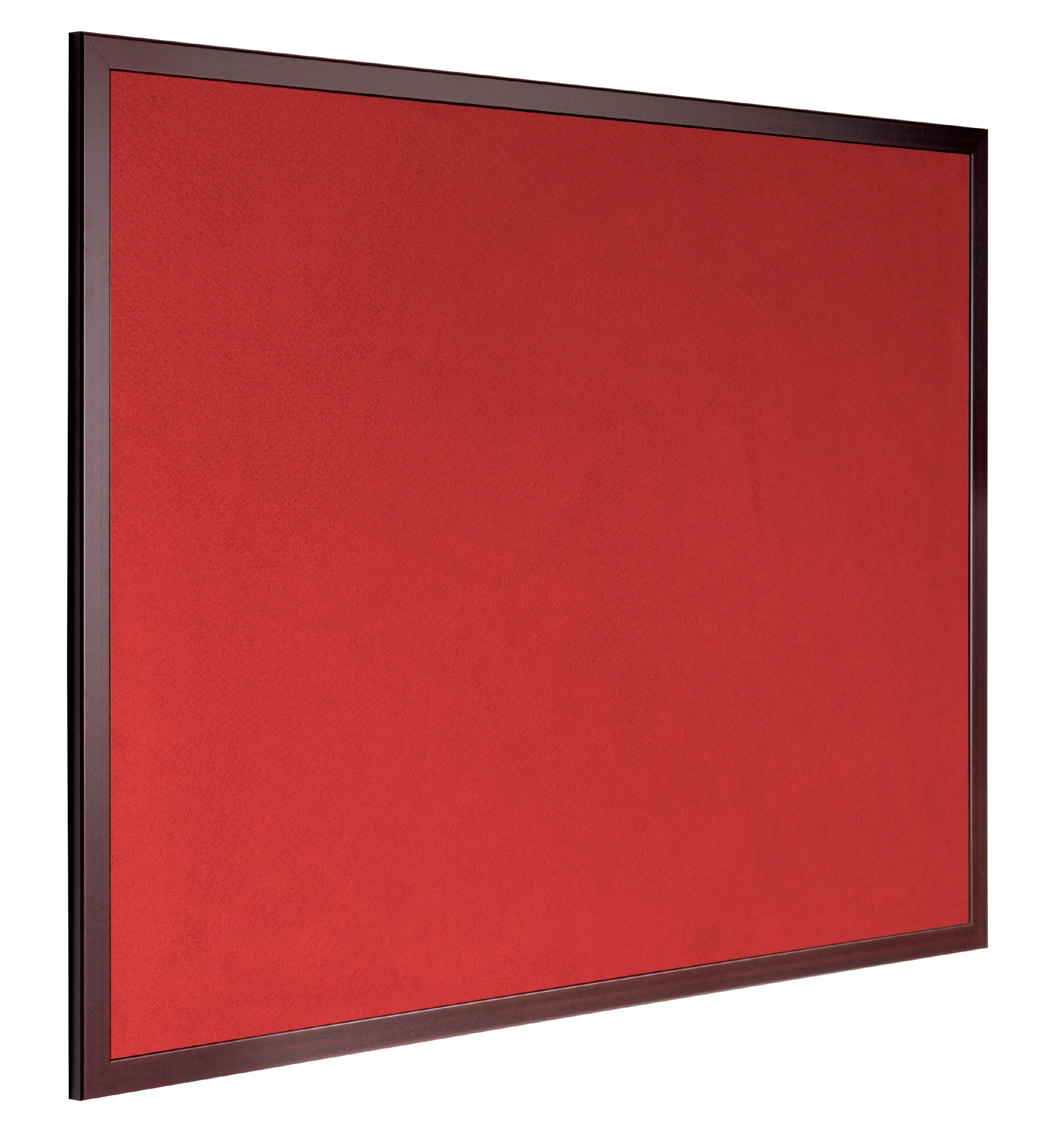 Bi-Office Earth-It Red Felt Noticeboard Cherry Wood Frame 600x900mm - FB0746653