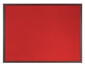 Bi-Office Earth-It Red Felt Noticeboard Cherry Wood Frame 600x900mm - FB0746653