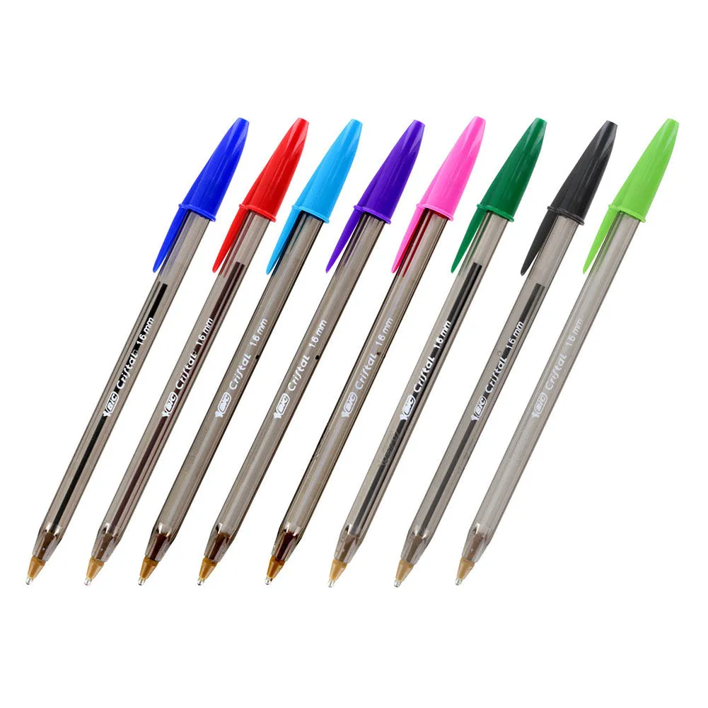 Bic Cristal Xtra Bold Point 1.6 Mm Pens, Assorted Inks, 24-pack