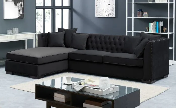 Black Chesterfield Corner Suite