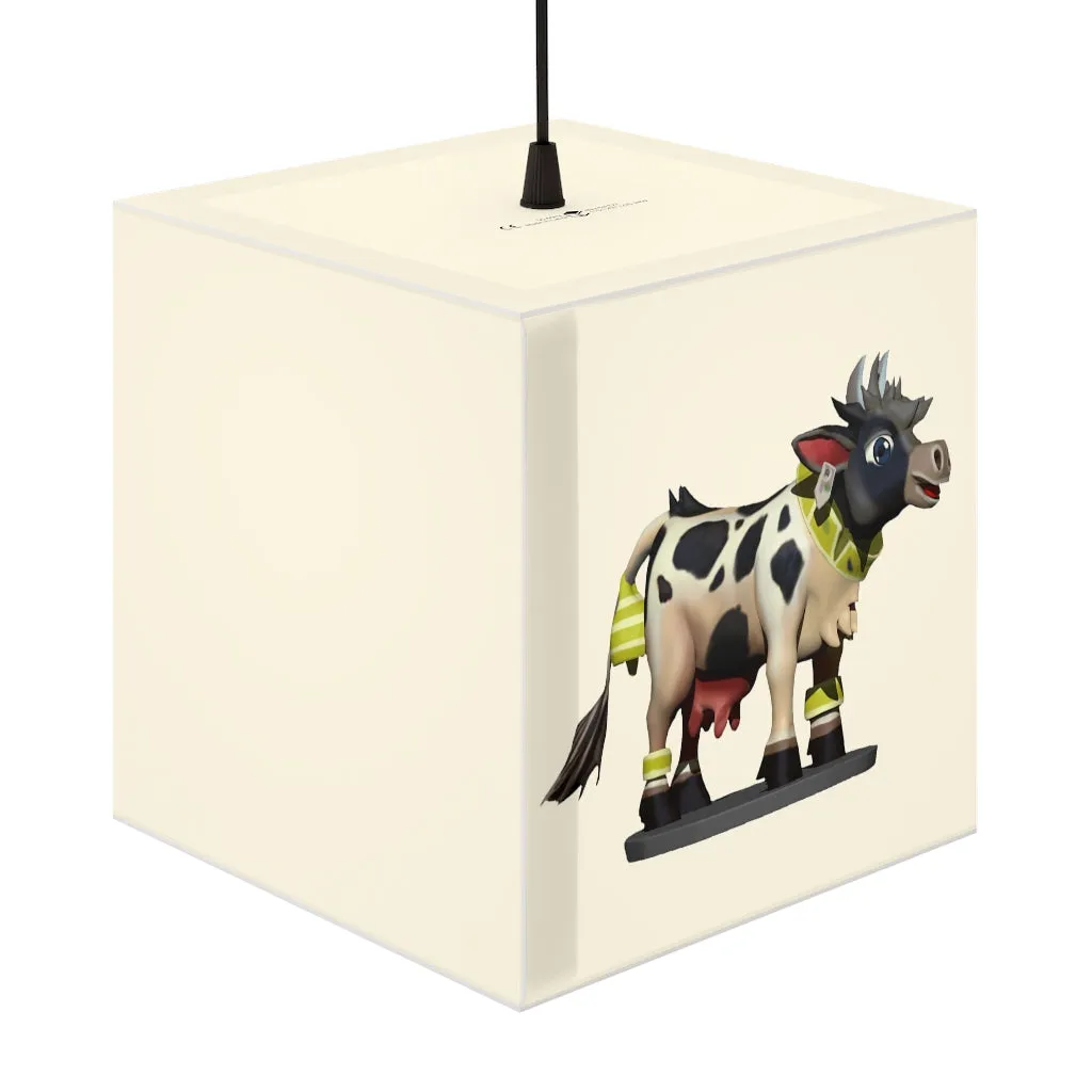 Black Cow Personalized Lamp