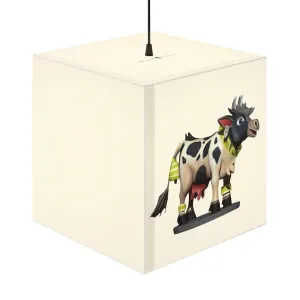 Black Cow Personalized Lamp