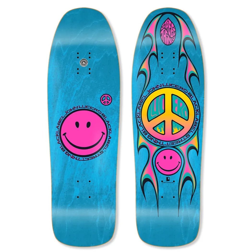 Black Label Skateboards John Lucero "STREET THING" Deck- 9.88 (Aqua Stain)