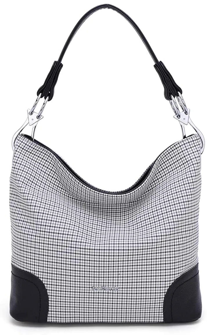 Black Stripes Large Unique Shoulder Tote Handbag