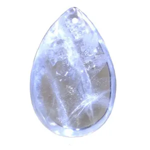 Brazilian Quartz 3-inch Clear Smooth Almond Rock Crystal Prism