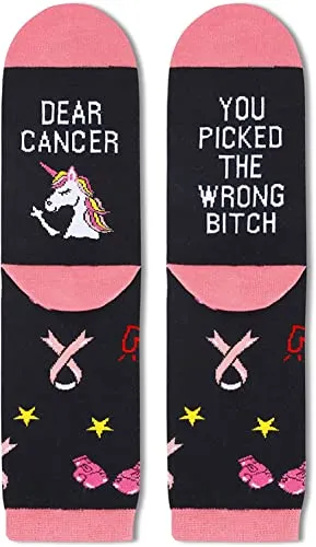 Breast Cancer Awareness Socks Breast Cancer Socks For Women Inspirational Socks Survivor Socks, Inspirational Gifts Breast Cancer Gifts Chemo Gifts