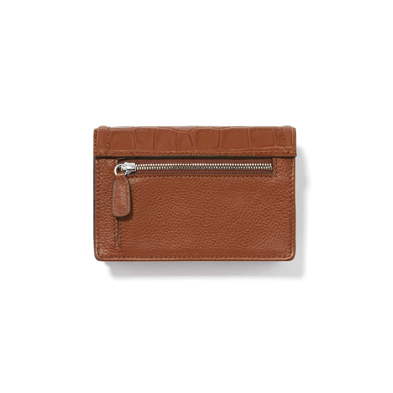 Brighton Interlok Croco Medium Wallet