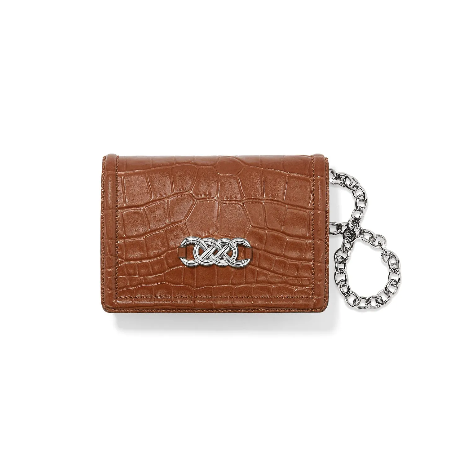 Brighton Interlok Croco Medium Wallet