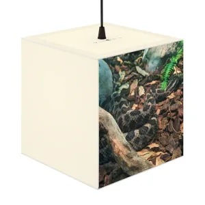 Brown Black Snake Light Cube Lamp