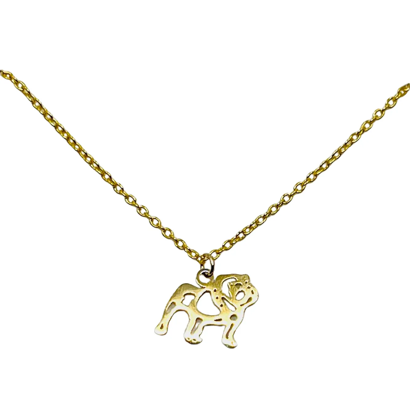 Bulldog Charm Necklace