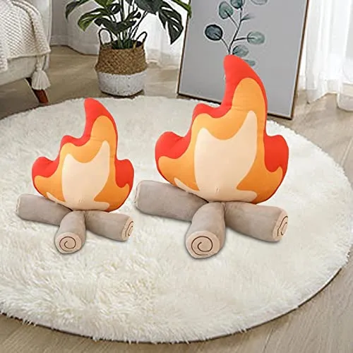 CALANDIS® Cartoon Flame Pillow Needfire Plush Toy Branch Soft for Home Decoration 27Cmx30Cm | 1 Flame Pillow