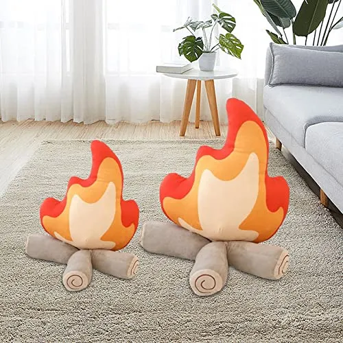 CALANDIS® Cartoon Flame Pillow Needfire Plush Toy Branch Soft for Home Decoration 27Cmx30Cm | 1 Flame Pillow