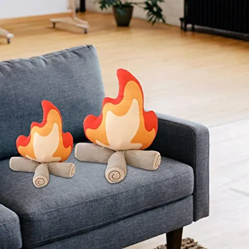 CALANDIS® Cartoon Flame Pillow Needfire Plush Toy Branch Soft for Home Decoration 27Cmx30Cm | 1 Flame Pillow