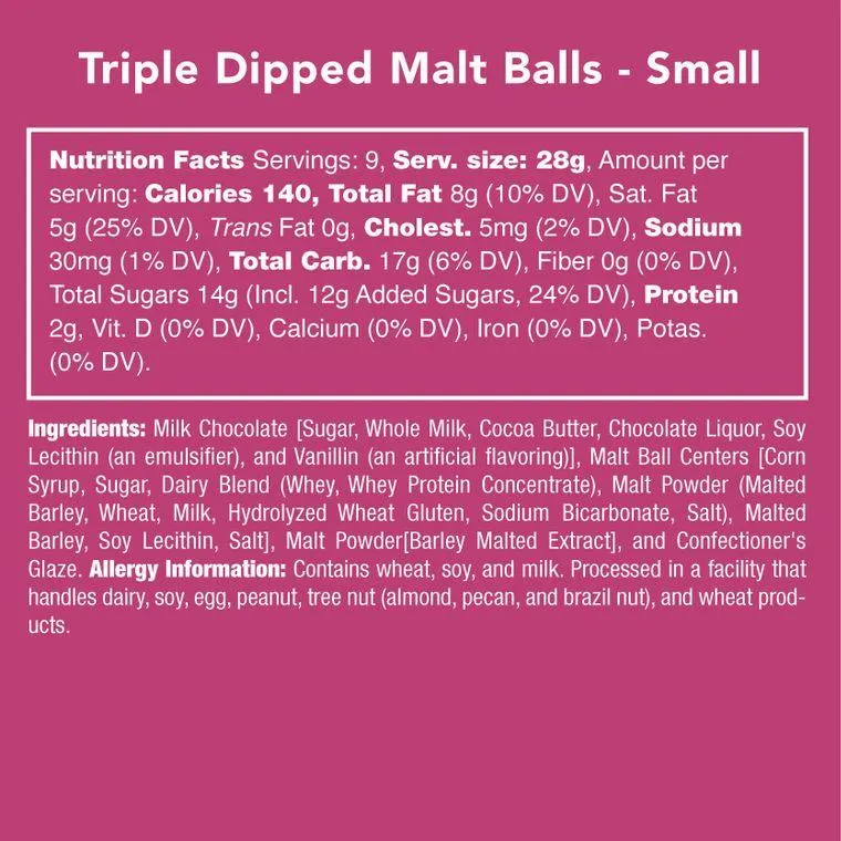 Candy - Club Triple-Dipped Malt Balls