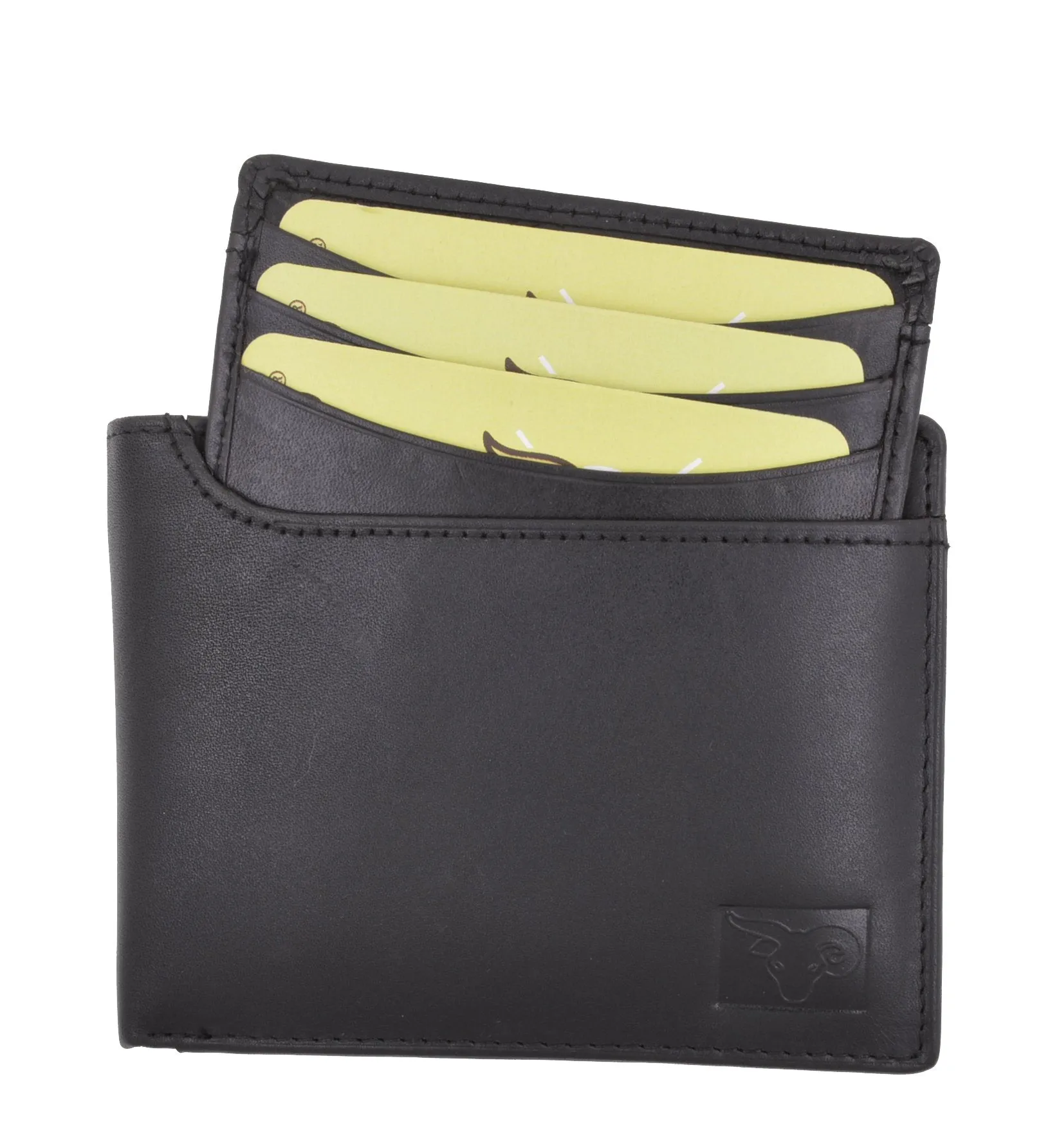 Cavelio Genuine High Quality Leather Mens Bifold Wallet with Removable ID Card Holder 730534