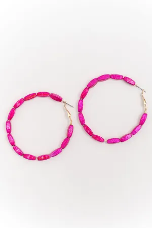 Chic Beaded Hoop Earrings