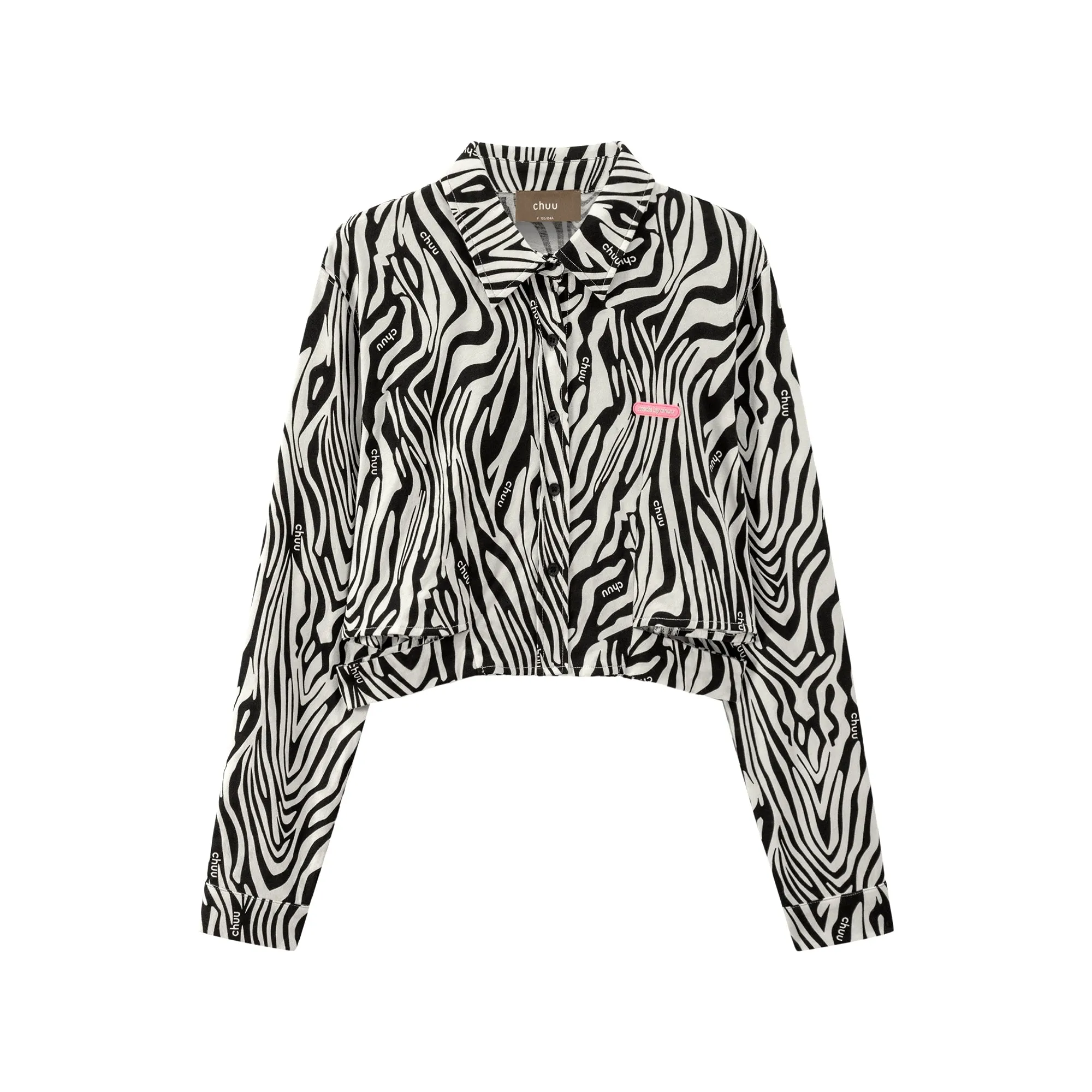 Chic Zebra Cropped Shirt