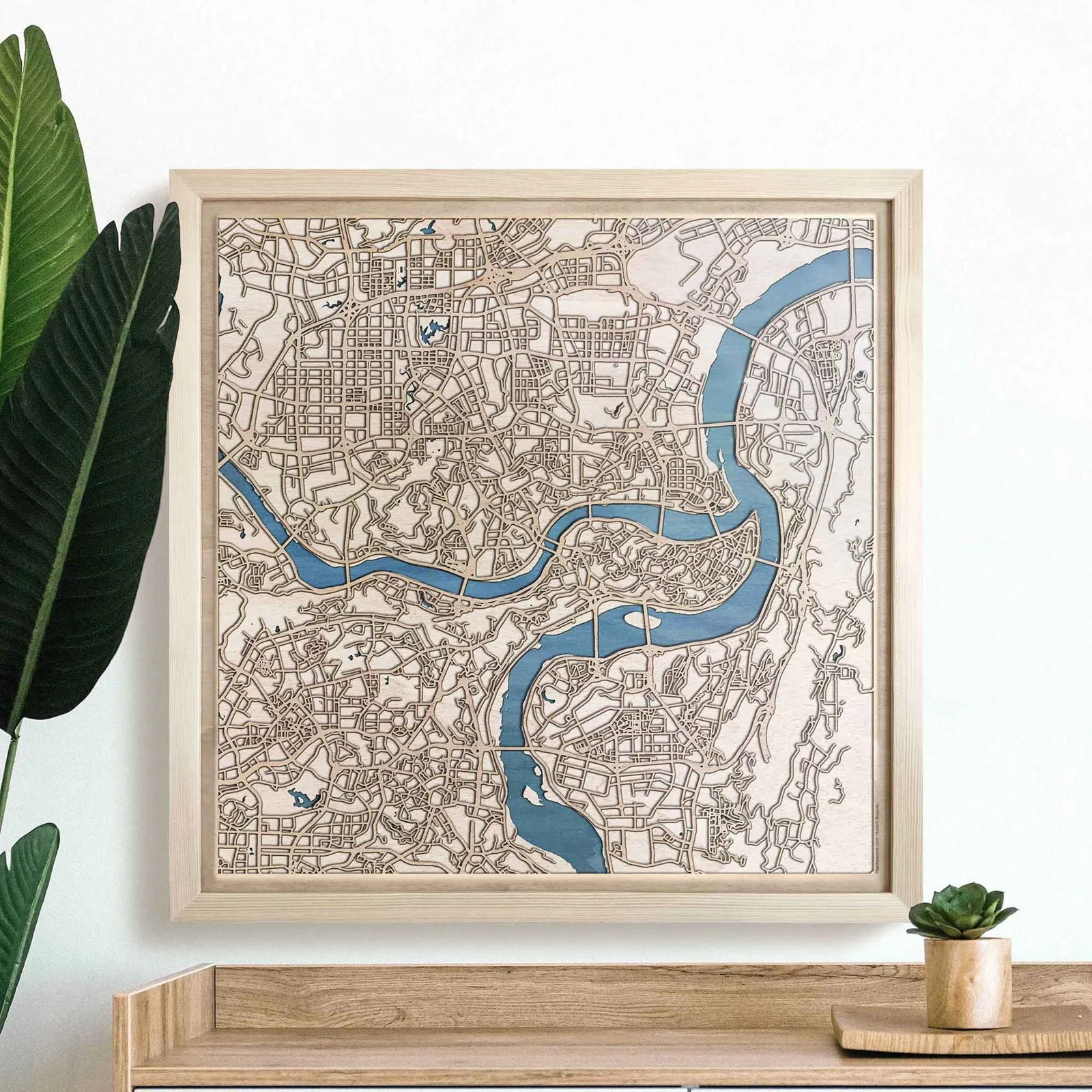 Chongqing Wooden Map