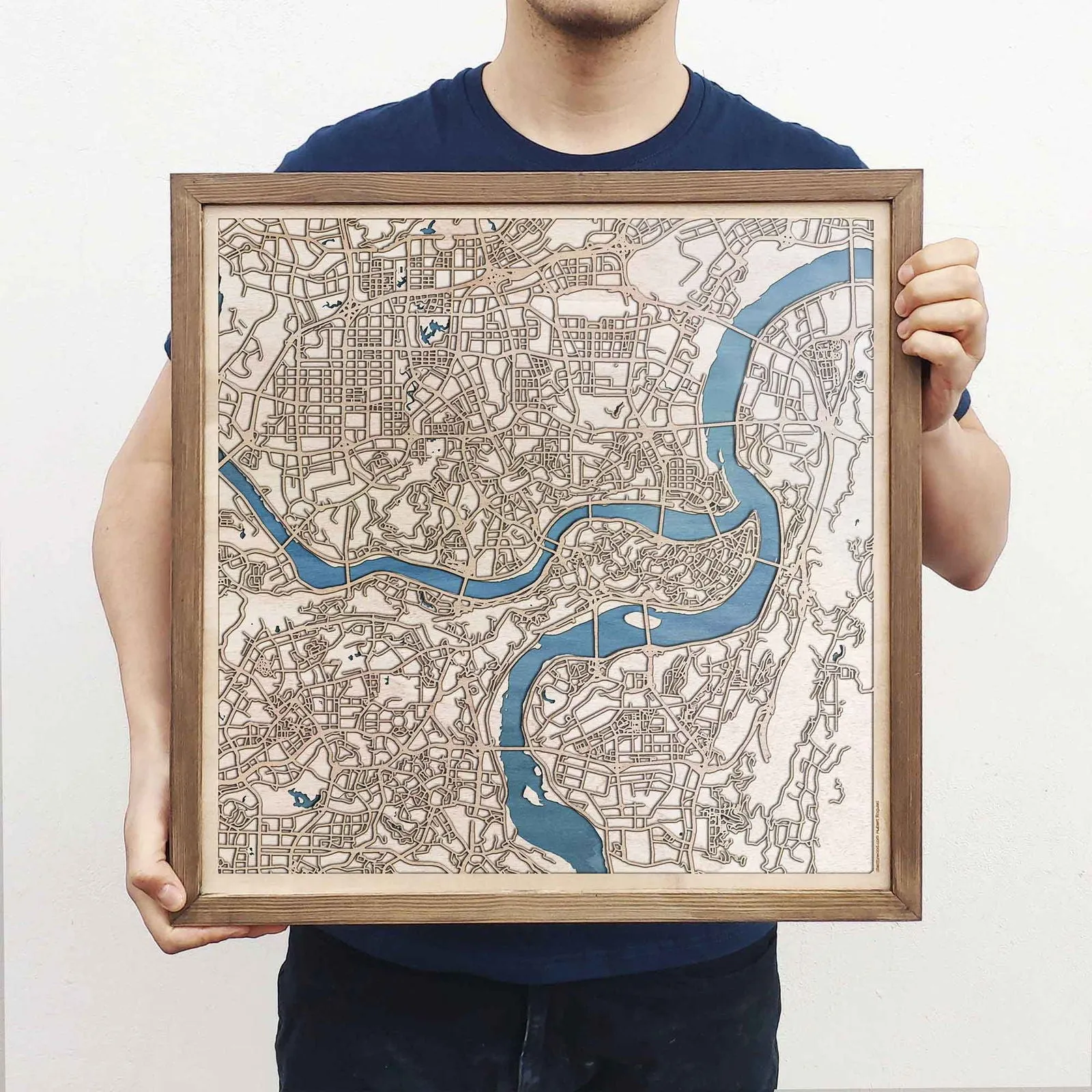 Chongqing Wooden Map