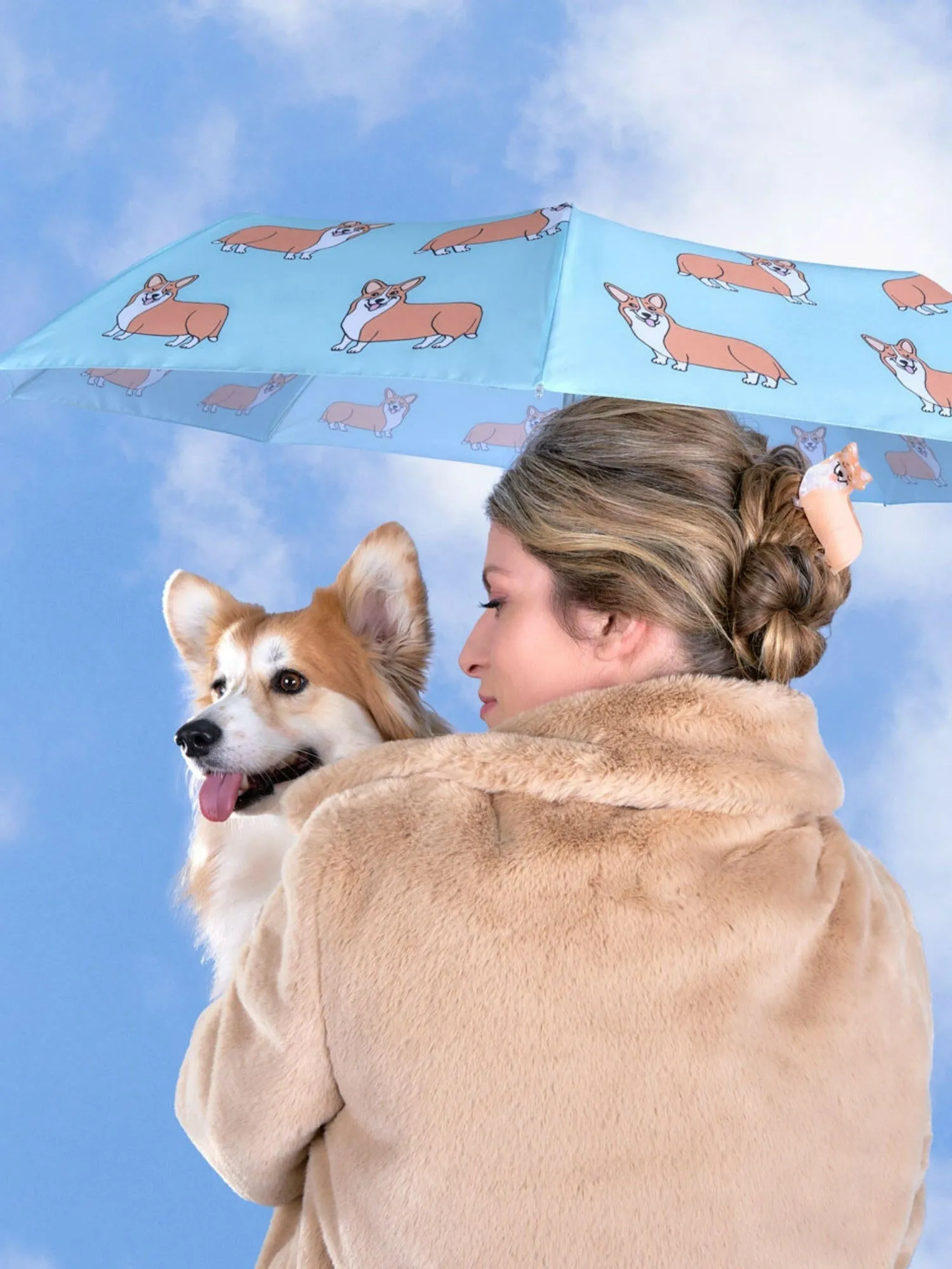 Corgi Mint Eco-friendly Compact Duck Umbrella