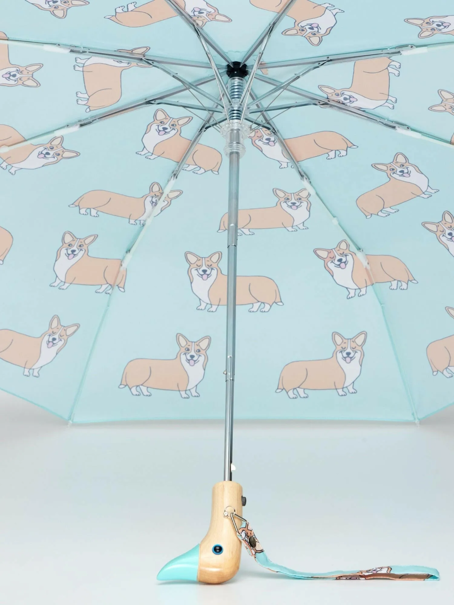 Corgi Mint Eco-friendly Compact Duck Umbrella