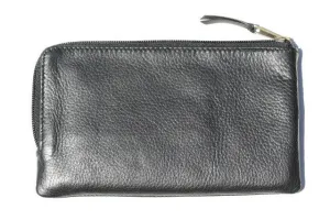 corner zip wallet - black